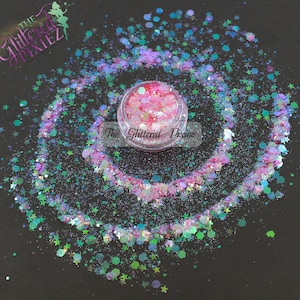 Astral Projection - Roze iriserende glittermix Losse glitter voor nail art Haar Gezicht Leuke bekers Ambachtelijke voorraad Harsvoorraad Freshie Glitter