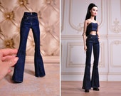 Doll clothes Fashion Royalty jeans Barbie jeans Barbie clothes Dolls corset Barbie denim clothes FR jeans Poppy parker pants