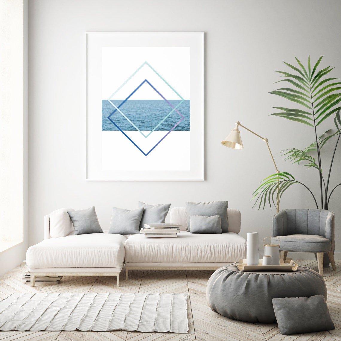 Sea Print Blue Wall ArtArt Print Ocean Print Blue Wall | Etsy