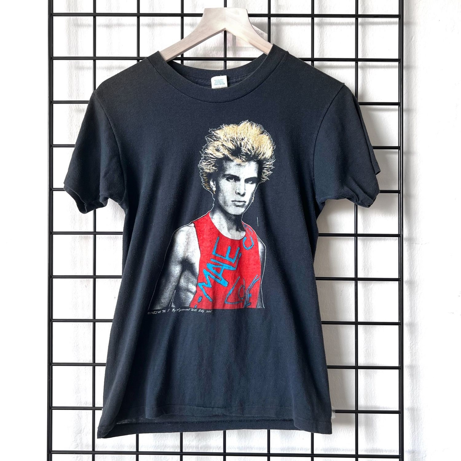 Billy Idol Men's T-shirt Billy Idol Tour 1987 Pop Art Tee