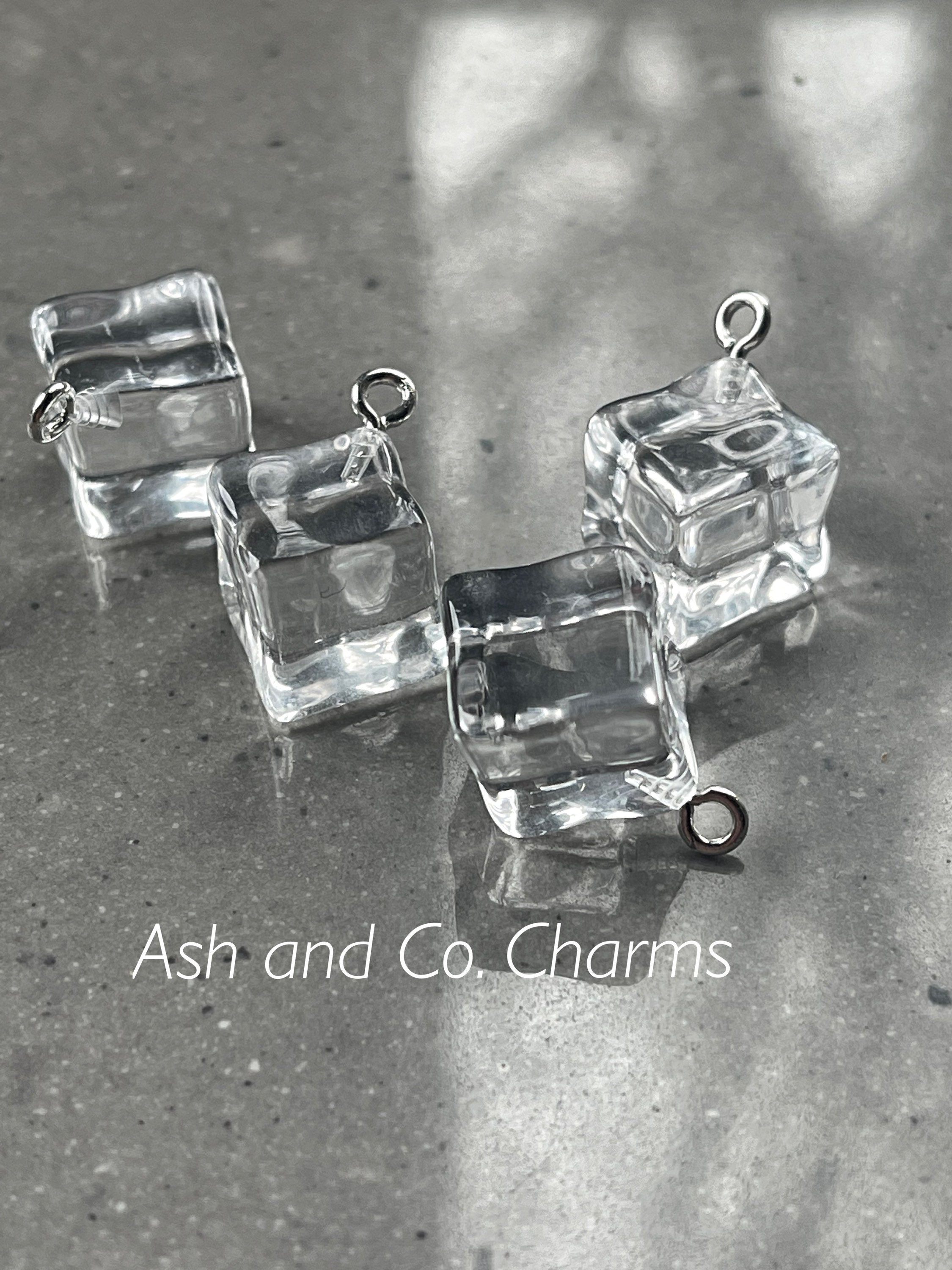Ice Shell Charm Ice Cube Charms, Perfect for Earring, Bracelet or Necklace. X 5 - Etsy
