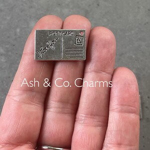 Pendentifs de carte postale, je t'aime, vous recevrez 5 breloques