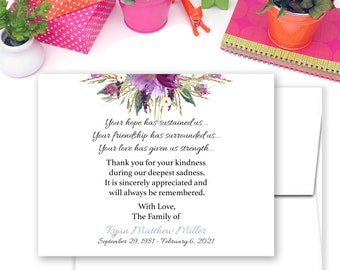 Death Sympathy Notes Etsy