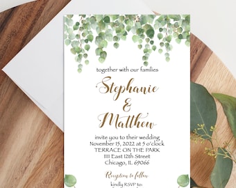 Personalized Wedding Invitations With Envelopes - Forget Me Not