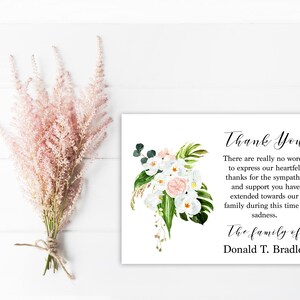 Personalized Sympathy Acknowledgement Cards, Funeral Thank You Cards, Bereavement Notes - Celebration of Life