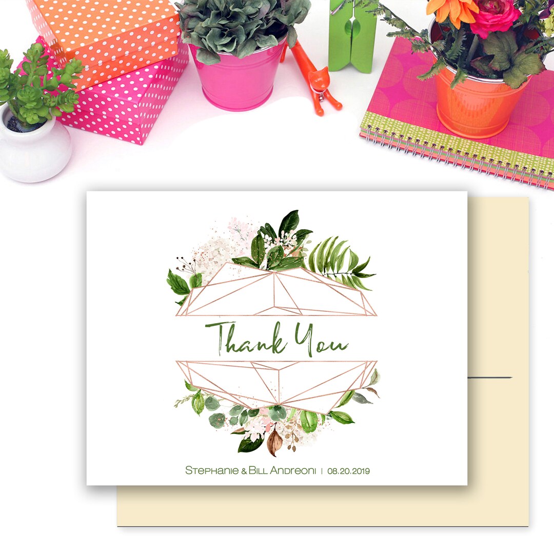Personalized Wedding Thank You Cards With Envelopes // Thank You Cards ...