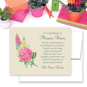 Personalized Sympathy Acknowledgement Cards, Funeral Thank You Cards, Bereavement Notes - Celebration of Life