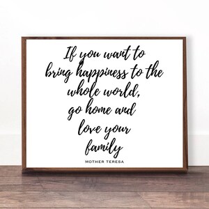 Mother Teresa Inspirational Motivational Wall Art Print Quote - 8x10 unframed