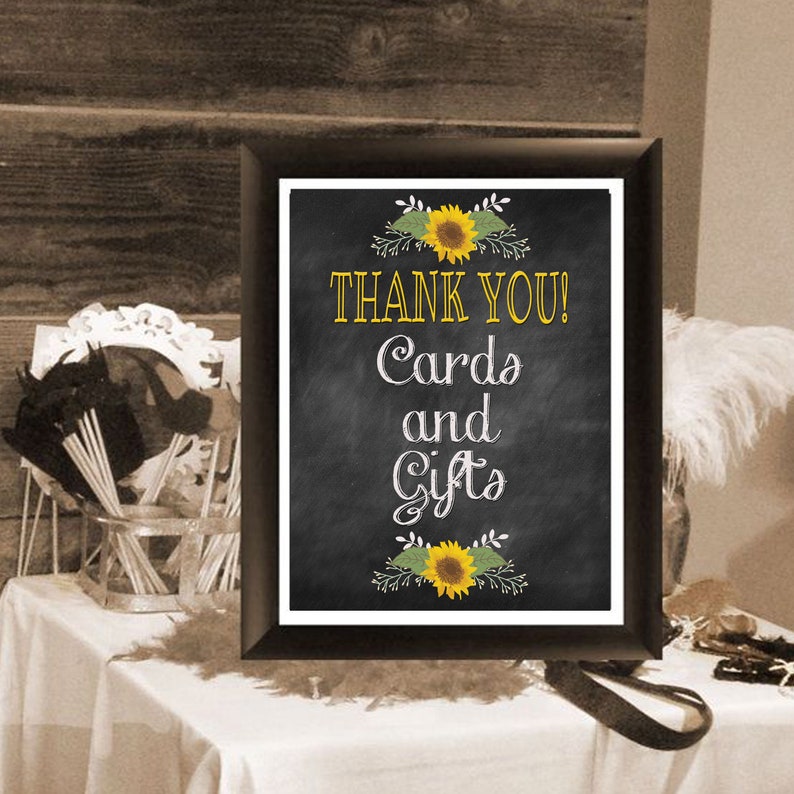 wedding sign thank you cards and gifts 8x10 etsy