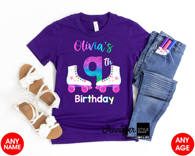 Skate Birthday Shirt Roller Skate Outfit Roller Skating Etsy