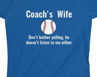 Baseball Coach's Wife Funny Women's Softstyle Tee