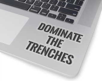 Football Dominate the Trenches Kiss-Cut Stickers