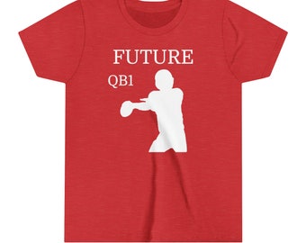 Kids Tshirt, Football Quarterback, Future QB1, Youth Short Sleeve Tee