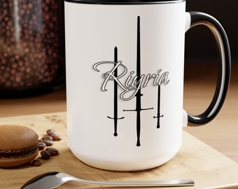 Riyria, Theives of Elan Two-Tone Coffee Mugs, 15oz