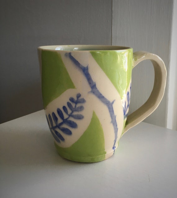 Tea Or Coffee Mug Slip Decorated