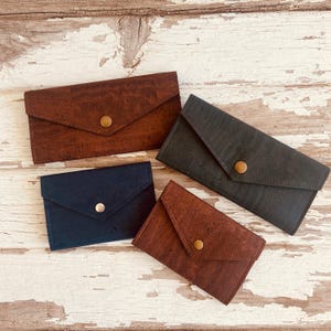 Cartera GRANDE de corcho minimalista estilo acordeón