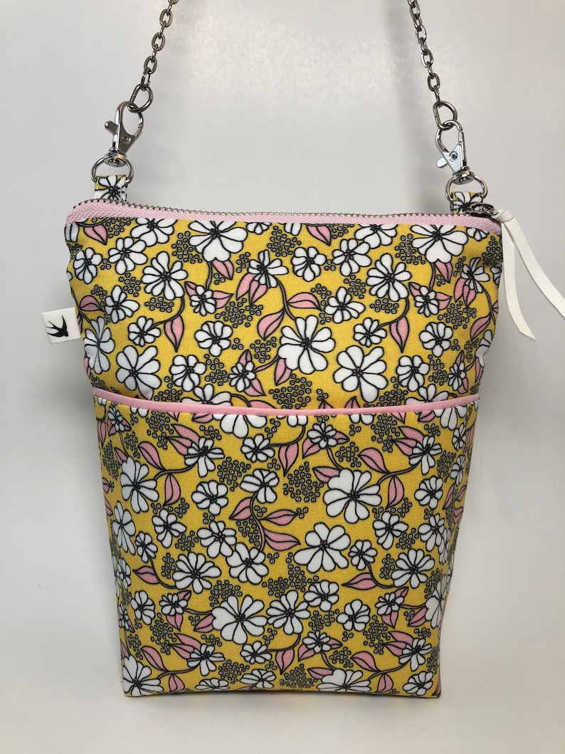 Summer Daisy Flower Crossbody Retro Boho Chain Strap Upcycled Recycled Groovy Denim Mother/'s Day Gift Girlfriend