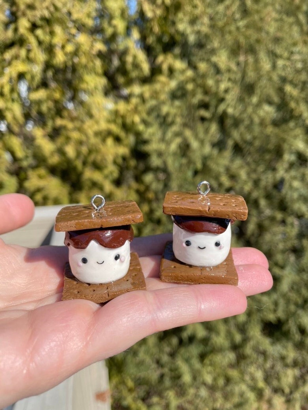 S'mores Ornaments,candy Ornaments,s'mores Charm,s'mores Kawaii,s'mores