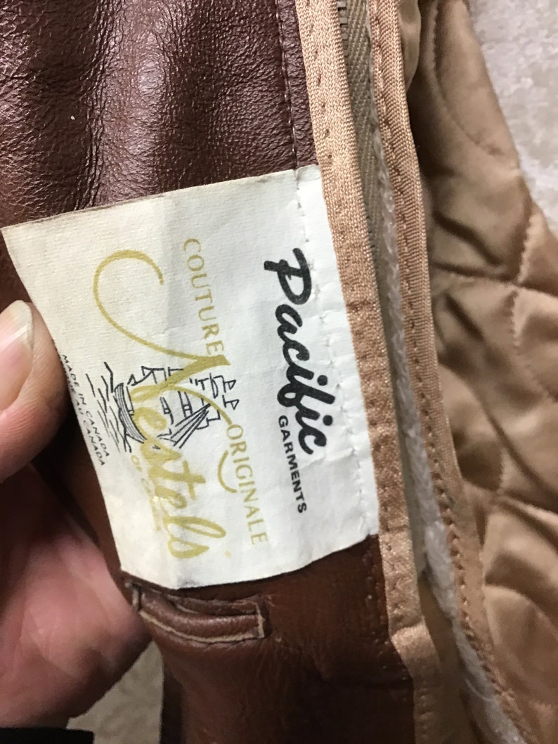 1970 women\u2019s three season full leather jacket with removable coyote fur collar