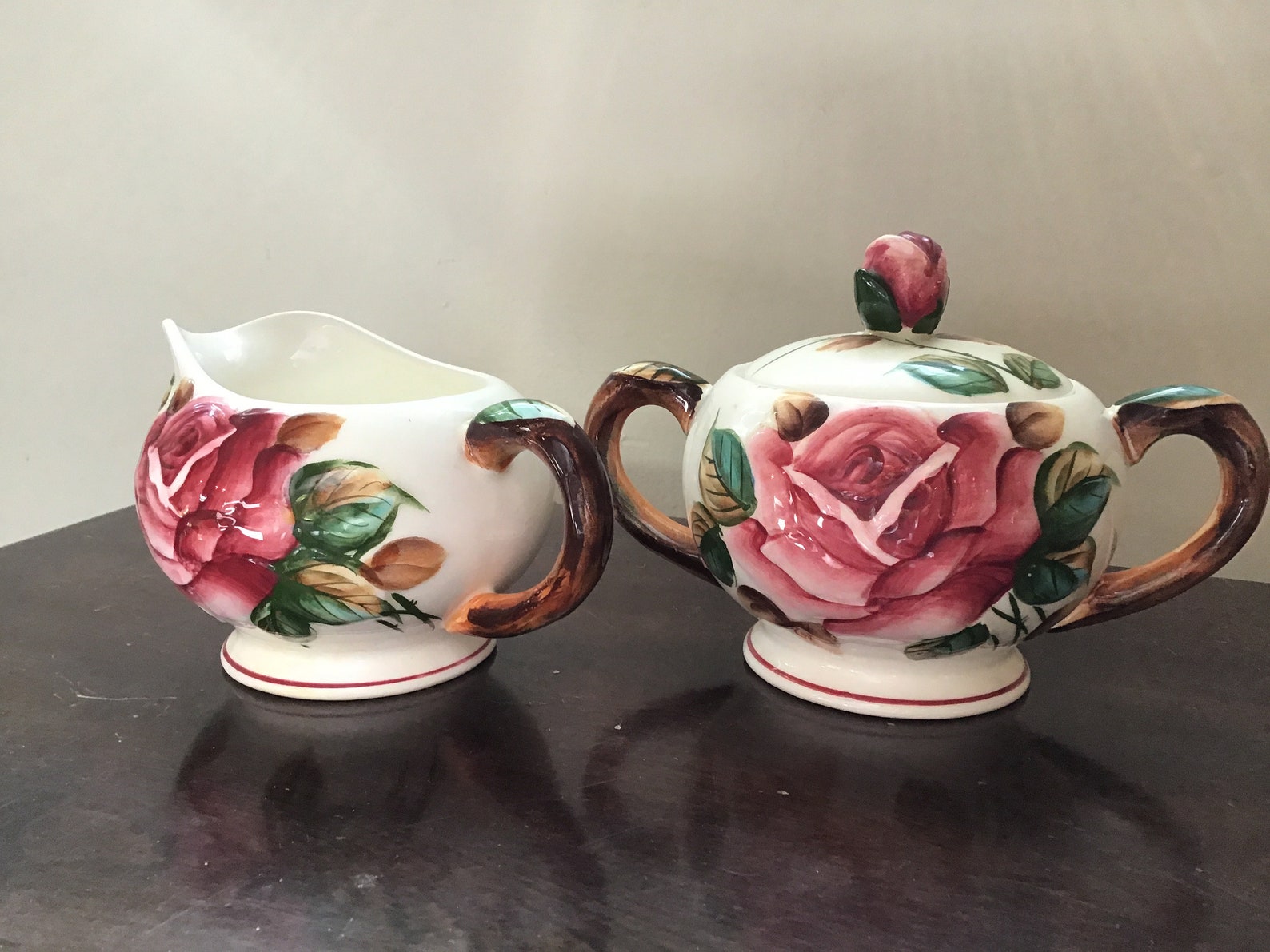 Stunning vintage cream and sugar set by ESD Japan in a soft Etsy