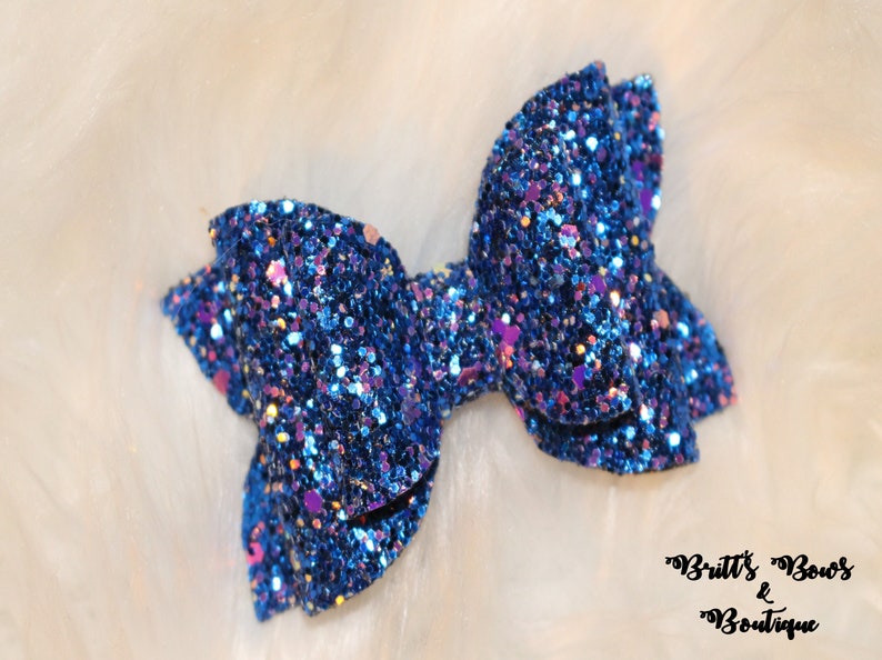 Large Blue Bow Hair Clip - wide 4