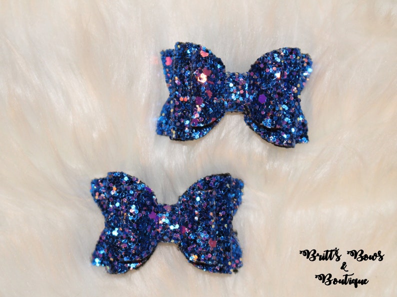Large Blue Bow Hair Clip - wide 6