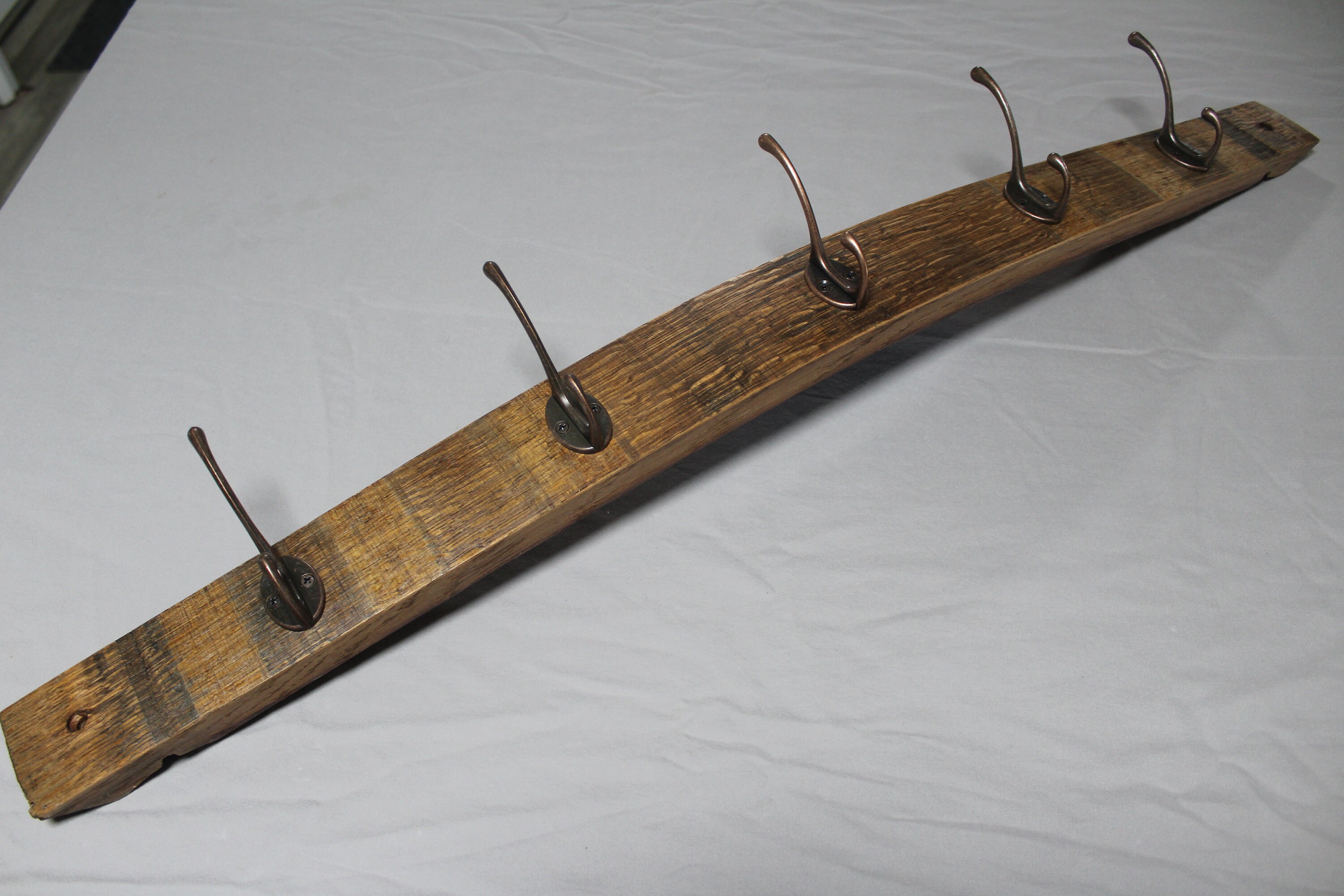 Wine barrel stave coat rack Etsy