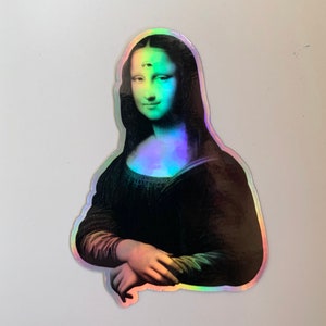 Third Eye Mona Lisa Holographic Sticker