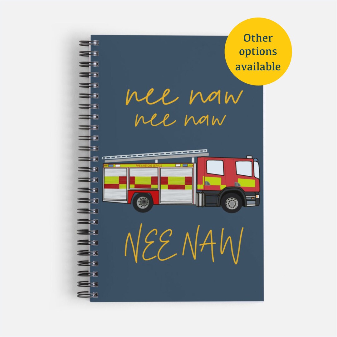A5 Spiral Bound Notebook, Emergency Services, Fire Engine,fire Fighter ...