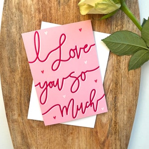 Carte de Saint-Valentin, je t'aime tellement, carte pour elle, carte d'anniversaire, saint-valentin, petite amie, femme