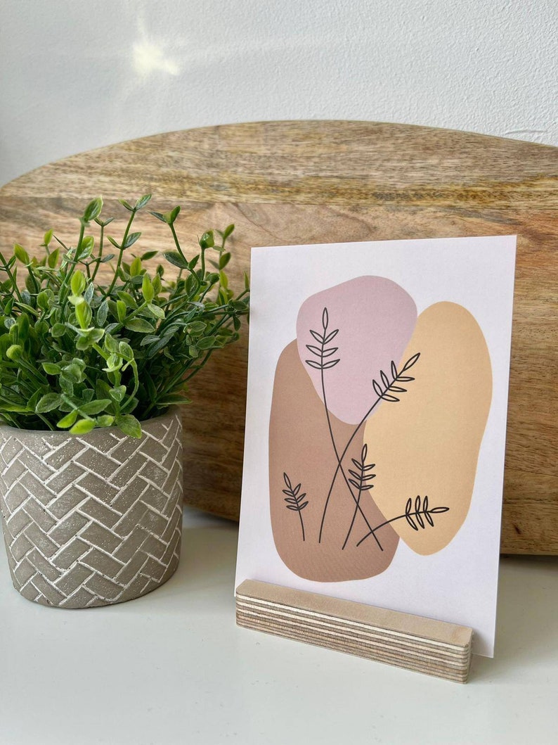 flower florals print flower art wall art Line drawing floral postcards A6 prints postcards