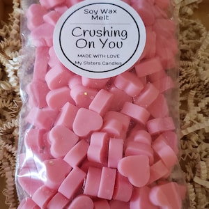 150 Heavily Scented Soy Wax Hearts (4x6 bag)/Handmade/Made to Order/3rd Listing New Scents for Heart Melts/Tarts