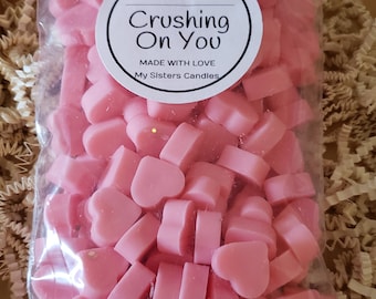 150 Heavily Scented Soy Wax Hearts (4x6 bag)/Handmade/Made to Order/3rd Listing New Scents for Heart Melts/Tarts