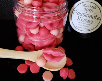 Adorable Wax Melts & DOTS/Plastic Jar w/ Lid/Soy Wax/Heavily Scented/Wooden Spoon