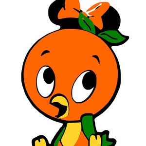 Florida Orange Bird usando chapéu de orelha de minnie svg png