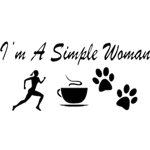 Soy una mujer sencilla corriendo huellas de pata de café