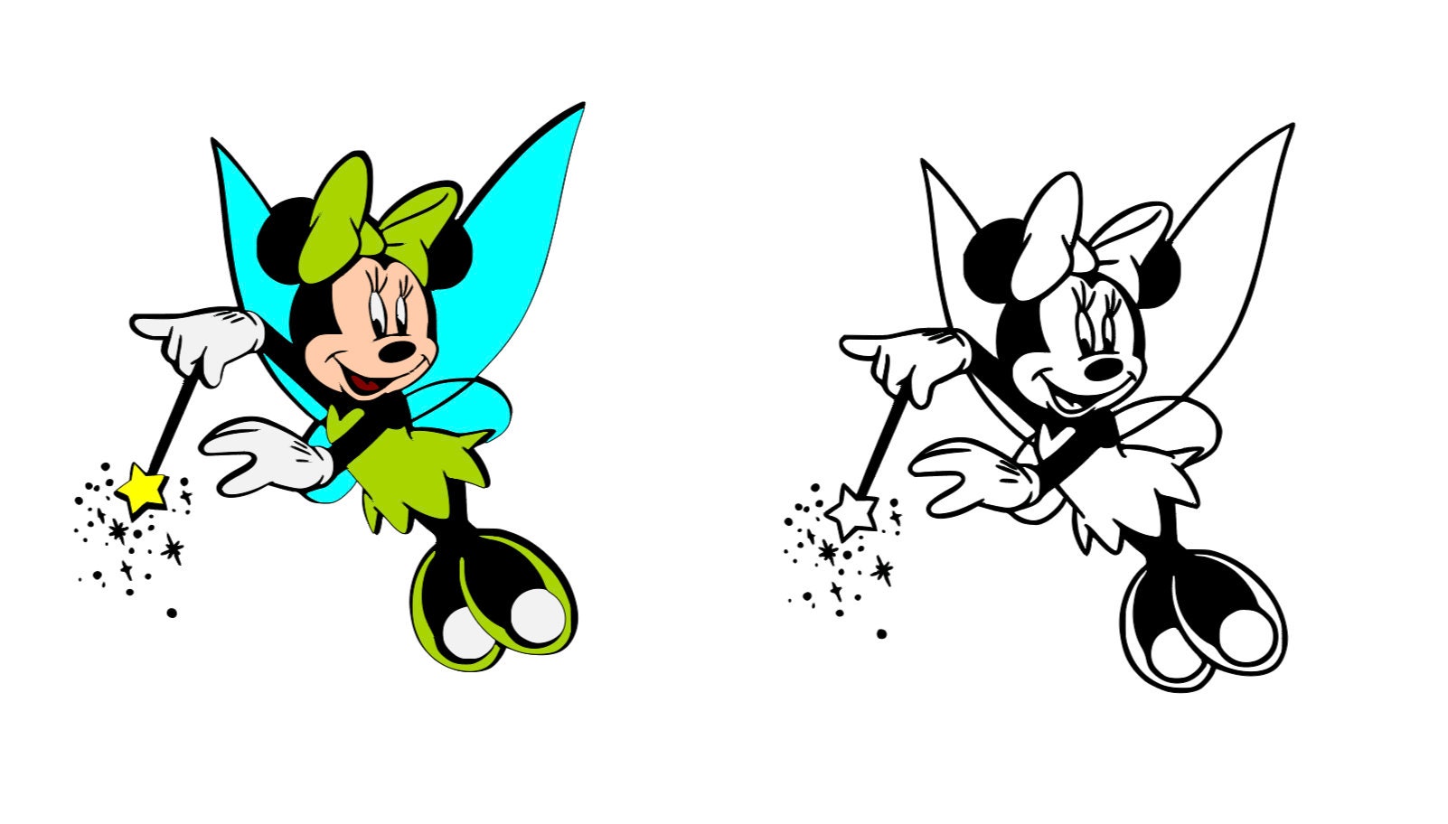 Minnie Dressed as Tinkerbell Svg Png - Etsy Norway