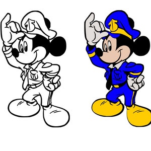 Polizist Mickey svg png