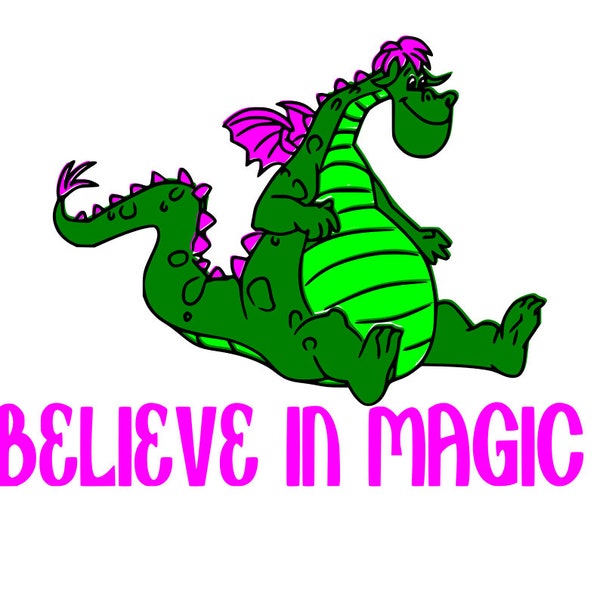 Believe in Magic  Elliott the Dragon from Pete's dragon svg