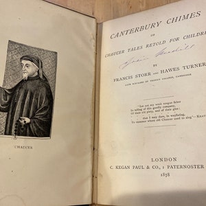 Canterbury Chimes oder Chaucer Tales Retold für Kinder von Francis Storr und Hawes Turner, Erstausgabe