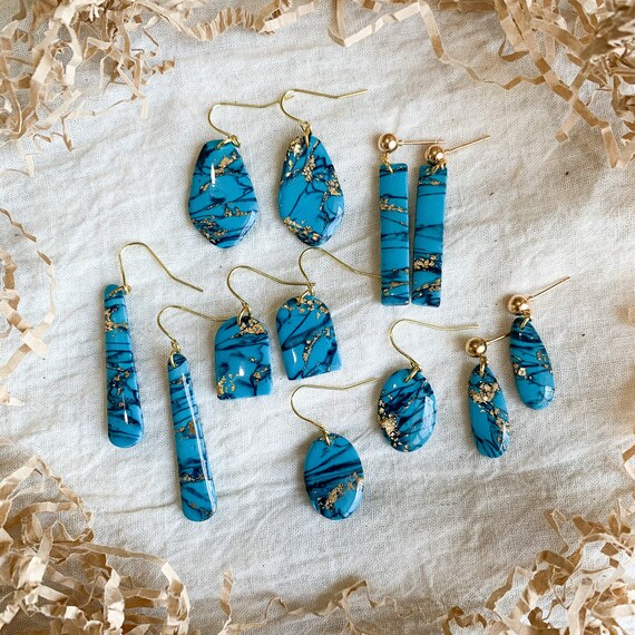Faux turquoise earrings sale