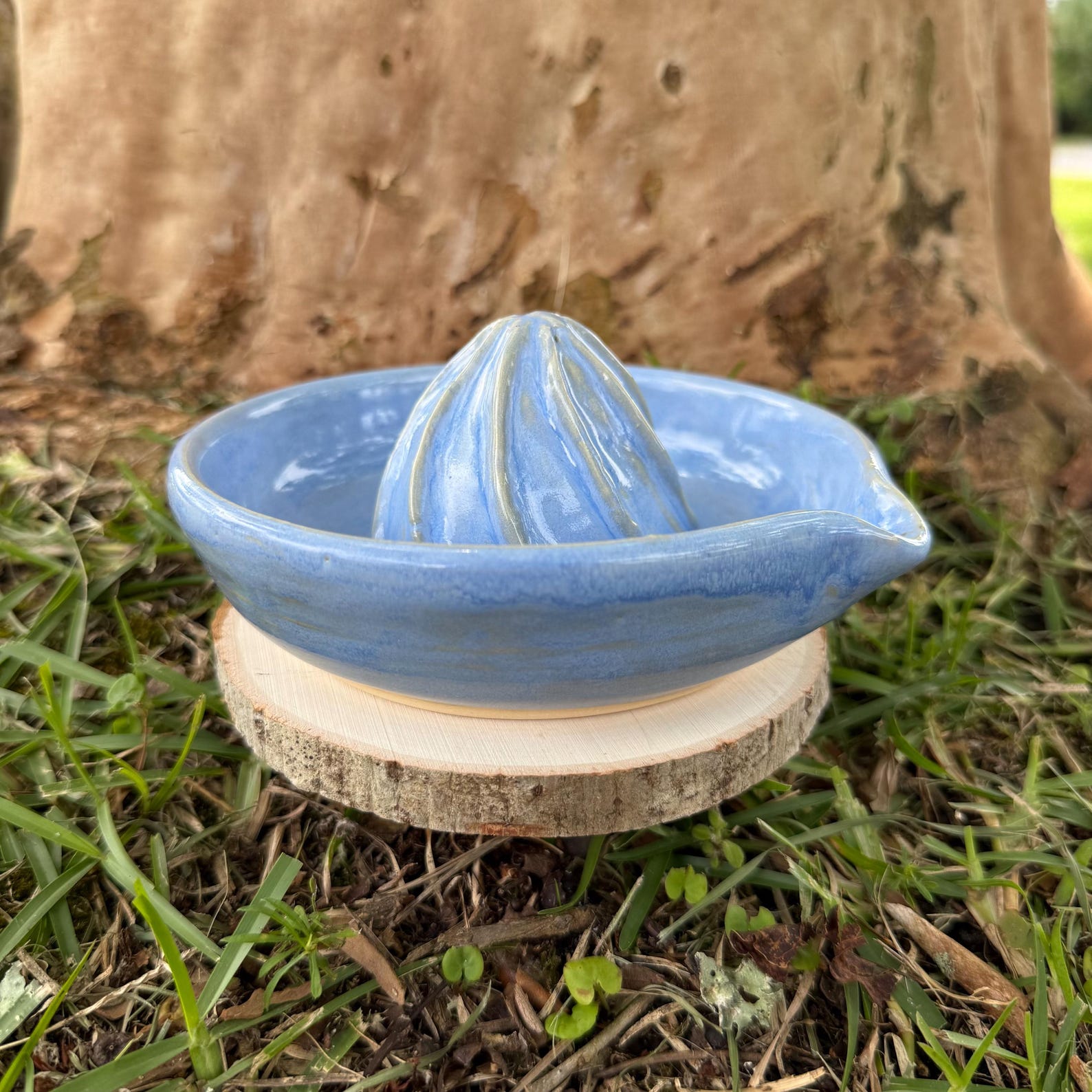 Blue Handmade Ceramic Juicer | Handmade Citrus Juicer | Handmade Pottery | Lemon Juicer | Lime Juicer