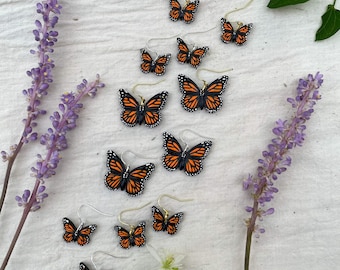 Monarch Butterfly Earrings | Handmade Polymer Clay Earrings | Insect Earrings | Nature Earrings | Butterfly Earrings