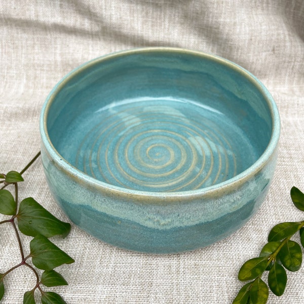 Turquoise Blue Ceramic Dog Bowl | Handmade Ceramic Dog Bowl | Handmade Pottery | Ceramic Bowl | Dog Water Bowl | Dog Food Bowl | Pet Bowl