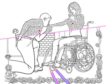 Adult Coloring Pages And Mazes By Coloringromance On Etsy