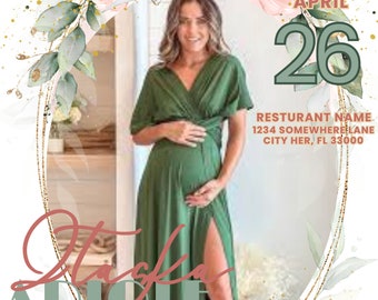 Editable Baby shower magazine invite template
