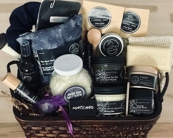 Luxury Spa Gift Basket, the Ultimate in Pampering for Women, Boss, Christmas, Natural Pain or Stress Relief, Self Care, Eco-friendly