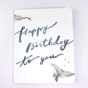 Whale birthday card, greeting card