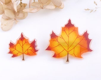 Shrinks Dink Maple Leaf Pin: Vivid Autumn Colors