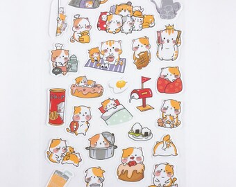 Cute Hamster Seal Sticker Sheet | Planner, Journal Decor